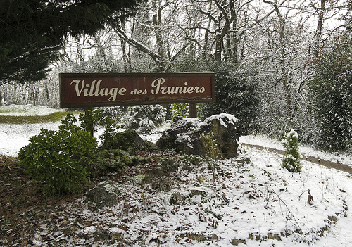 Plum village in Winter
