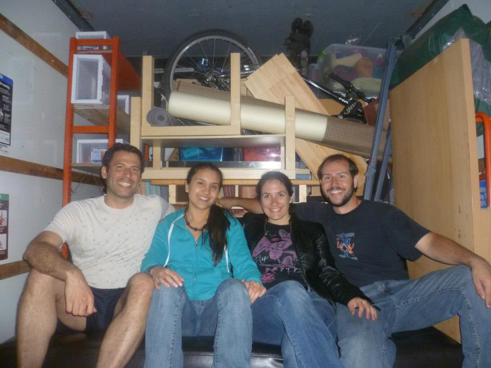 April 2013, moving in to the San Diego Wake Up House (Josean Daal, Anna Craver, Barbora Havlickova & Nick Neild)