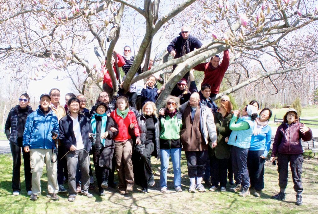 Members of Community of Mindfulness New York Metro at Blue Cliff Monastery in Spring 2013