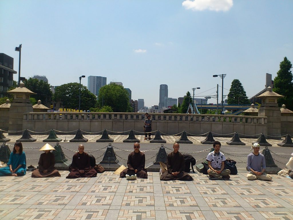 Tokyo Flash Mob Meditation with the monastics from AIAB