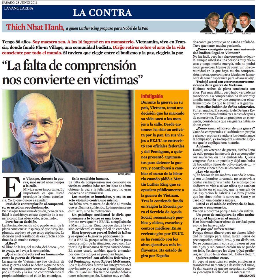 Thich Nhat Hanh in Spain