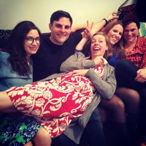 Jenny Hamp (middle) with other Wake Up New York friends