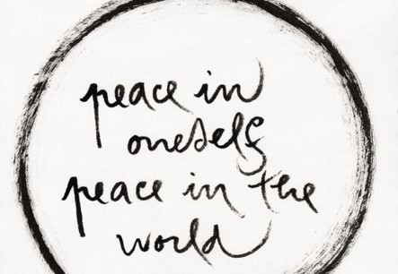 Peace in Oneself Peace in the World