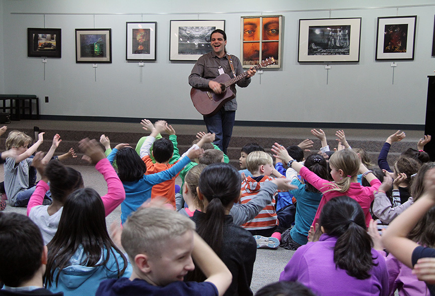 Joe Reilly performs with Library Songsters Program, Ann Arbor District Library, 2013