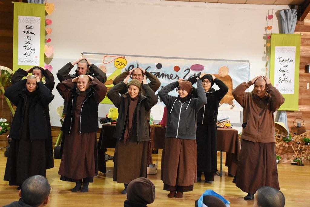 Brother Warman and monastics during the 2018 Monastic retreat