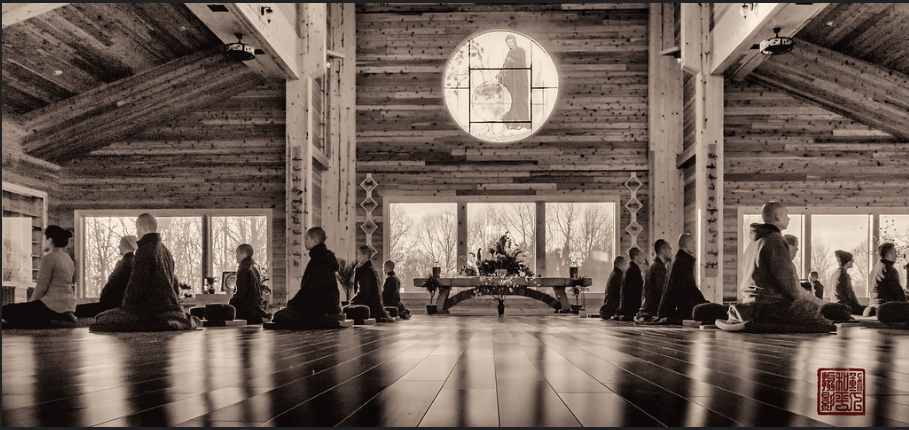 Meditation in the meidtation hall